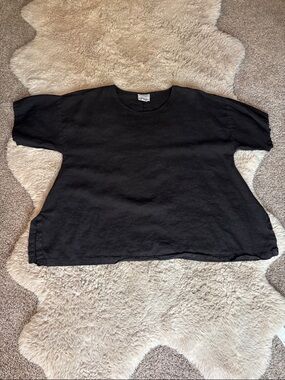 La FIXSUN 💯 Linen Black Top